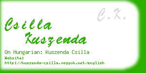 csilla kuszenda business card